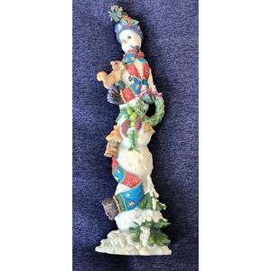 LENOX 12" 2000 WINTER COMPANION*SQUIRREL PENCIL SNOWMAN COLLECTION Vintage VGC